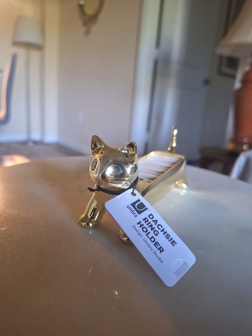 Umbra Gold Dachshund Ring Holder